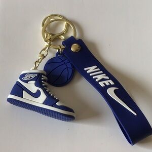 Nike Blue & White Keychain with Sneaker Charm